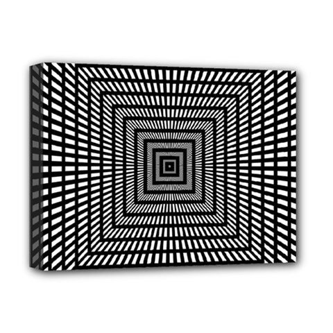 Focus Squares Optical Illusion Deluxe Canvas 16  X 12  (stretched)  by uniart180623