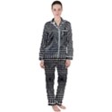 Focus Squares Optical Illusion Women s Long Sleeve Satin Pajamas Set	 View1