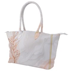 Leaves Marble Frame Background Canvas Shoulder Bag by uniart180623