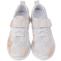 Leaves Marble Frame Background Women s Velcro Strap Shoes by uniart180623