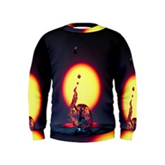 High Speed Waterdrop Drops Water Kids  Sweatshirt by uniart180623