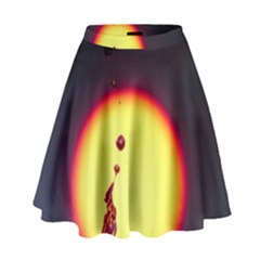 High Speed Waterdrop Drops Water High Waist Skirt by uniart180623