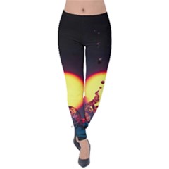 High Speed Waterdrop Drops Water Velvet Leggings by uniart180623