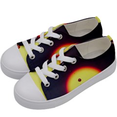 High Speed Waterdrop Drops Water Kids  Low Top Canvas Sneakers by uniart180623