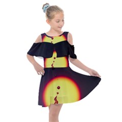 High Speed Waterdrop Drops Water Kids  Shoulder Cutout Chiffon Dress by uniart180623