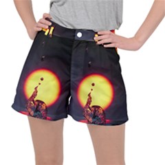 High Speed Waterdrop Drops Water Women s Ripstop Shorts by uniart180623