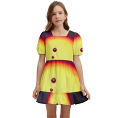 High Speed Waterdrop Drops Water Kids  Short Sleeve Dolly Dress by uniart180623