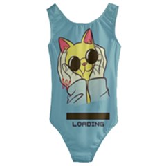 Loading Cat Cute Cuddly Animal Sweet Plush Kids  Cut-out Back One Piece Swimsuit by uniart180623