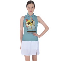 Loading Cat Cute Cuddly Animal Sweet Plush Women s Sleeveless Polo Tee by uniart180623