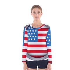 United Of America Usa Flag Women s Long Sleeve Tee