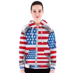 United Of America Usa Flag Women s Zipper Hoodie