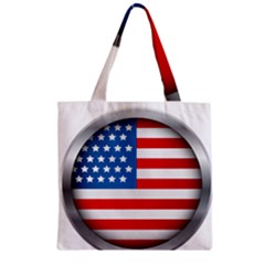 United Of America Usa Flag Zipper Grocery Tote Bag by Celenk