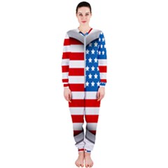 United Of America Usa Flag Onepiece Jumpsuit (ladies)