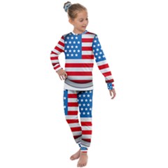 United Of America Usa Flag Kids  Long Sleeve Set 