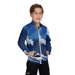 The Great Wave Off Kanagawa Kids  Windbreaker by Grandong