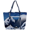 The Great Wave Off Kanagawa Zip Up Canvas Bag View3