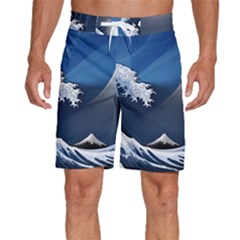 The Great Wave Off Kanagawa Men s Beach Shorts by Grandong