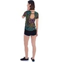 Circuit Hexagonal Geometric Pattern Background Pattern Back Circle Cutout Sports Tee View2