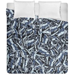 Cobalt Kaleidoscope Print Pattern Design Duvet Cover Double Side (california King Size) by dflcprintsclothing