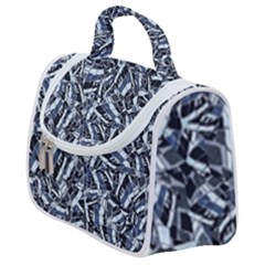 Cobalt Kaleidoscope Print Pattern Design Satchel Handbag by dflcprintsclothing