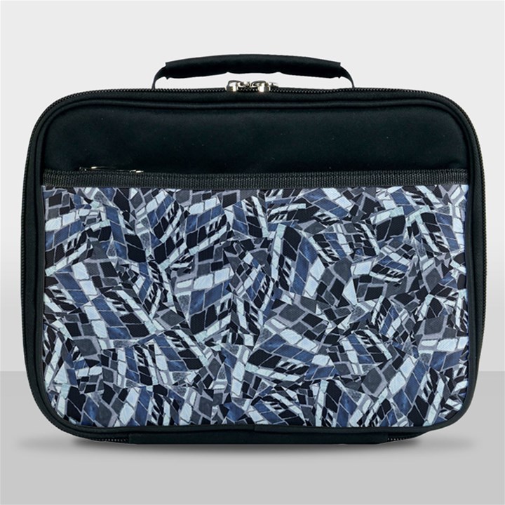 Cobalt Kaleidoscope Print Pattern Design Lunch Bag