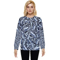 Cobalt Kaleidoscope Print Pattern Design Hidden Pocket Sweatshirt by dflcprintsclothing