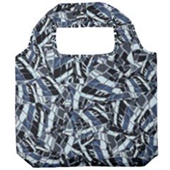 Cobalt Kaleidoscope Print Pattern Design Foldable Grocery Recycle Bag by dflcprintsclothing