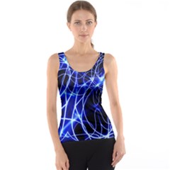 Lines Flash Light Mystical Fantasy Women s Basic Tank Top