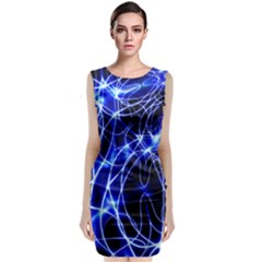 Lines Flash Light Mystical Fantasy Classic Sleeveless Midi Dress by Dutashop