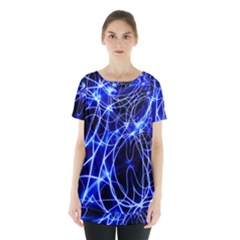 Lines Flash Light Mystical Fantasy Skirt Hem Sports Top by Dutashop