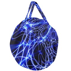 Lines Flash Light Mystical Fantasy Giant Round Zipper Tote by Dutashop