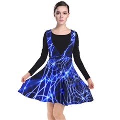 Lines Flash Light Mystical Fantasy Plunge Pinafore Dress by Dutashop