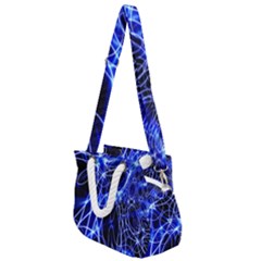 Lines Flash Light Mystical Fantasy Rope Handles Shoulder Strap Bag by Dutashop