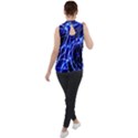 Lines Flash Light Mystical Fantasy Mock Neck Chiffon Sleeveless Top View2