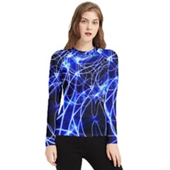 Lines Flash Light Mystical Fantasy Women s Long Sleeve Rash Guard