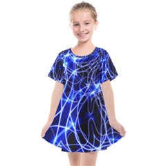 Lines Flash Light Mystical Fantasy Kids  Smock Dress