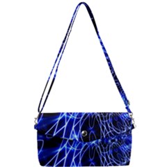 Lines Flash Light Mystical Fantasy Removable Strap Clutch Bag