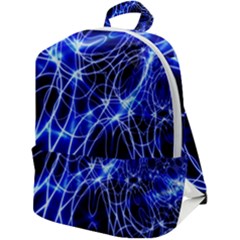 Lines Flash Light Mystical Fantasy Zip Up Backpack by Dutashop