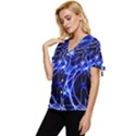 Lines Flash Light Mystical Fantasy Bow Sleeve Button Up Top View2