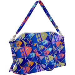 Sea Fish Illustrations Canvas Crossbody Bag