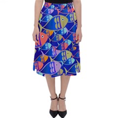 Sea Fish Illustrations Classic Midi Skirt