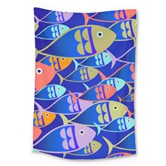 Sea Fish Illustrations Large Tapestry