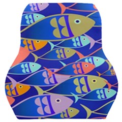 Sea Fish Illustrations Car Seat Back Cushion 