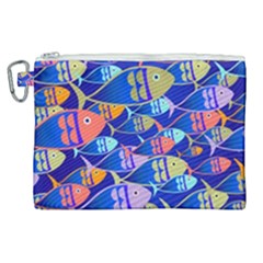 Sea Fish Illustrations Canvas Cosmetic Bag (xl) by Mariart