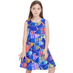 Sea Fish Illustrations Kids  Skater Dress