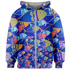 Sea Fish Illustrations Kids  Zipper Hoodie Without Drawstring