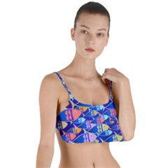 Sea Fish Illustrations Layered Top Bikini Top 