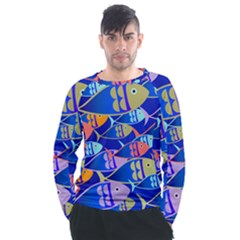 Sea Fish Illustrations Men s Long Sleeve Raglan Tee