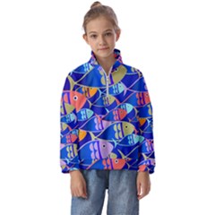 Sea Fish Illustrations Kids  Half Zip Hoodie