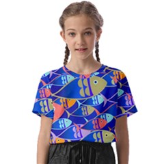 Sea Fish Illustrations Kids  Basic Tee by Mariart